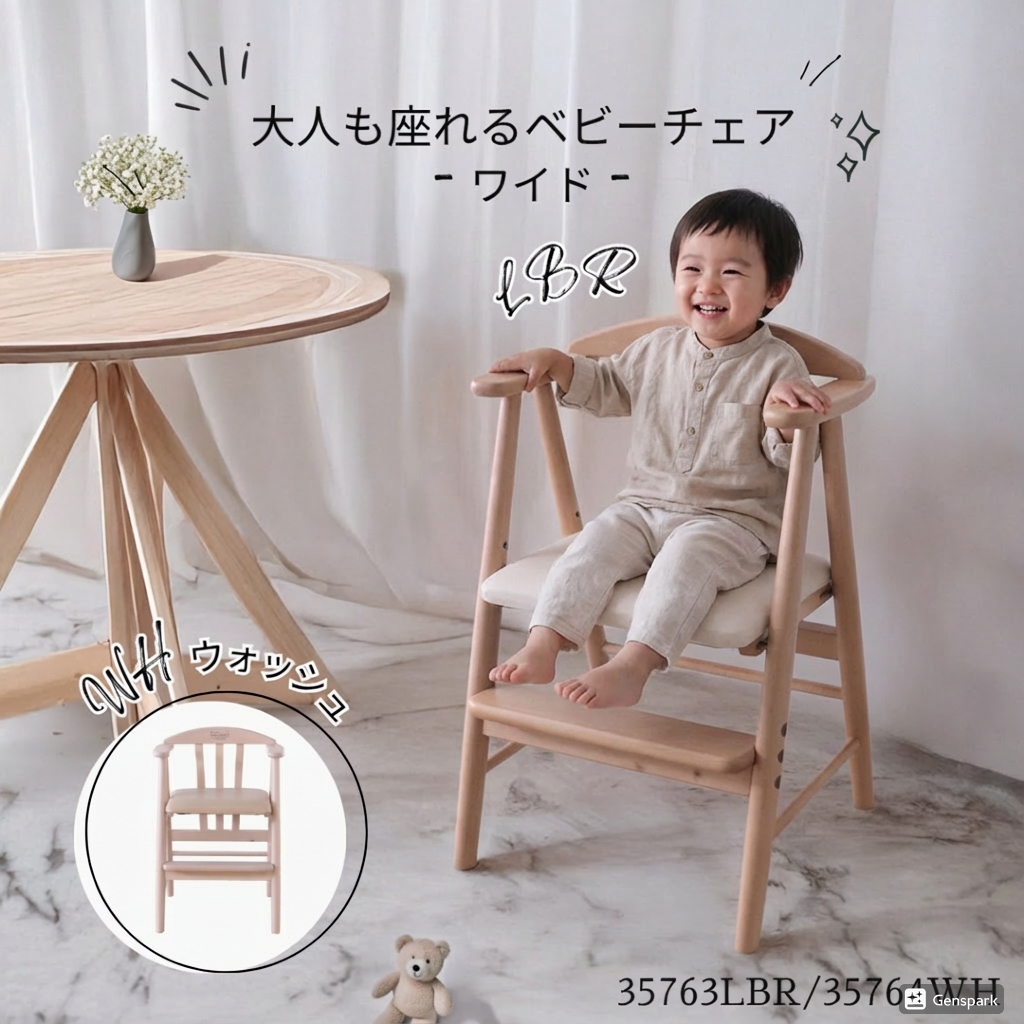 WIDEbabyChair＊ワイドベビーチェア　35763　35764＊