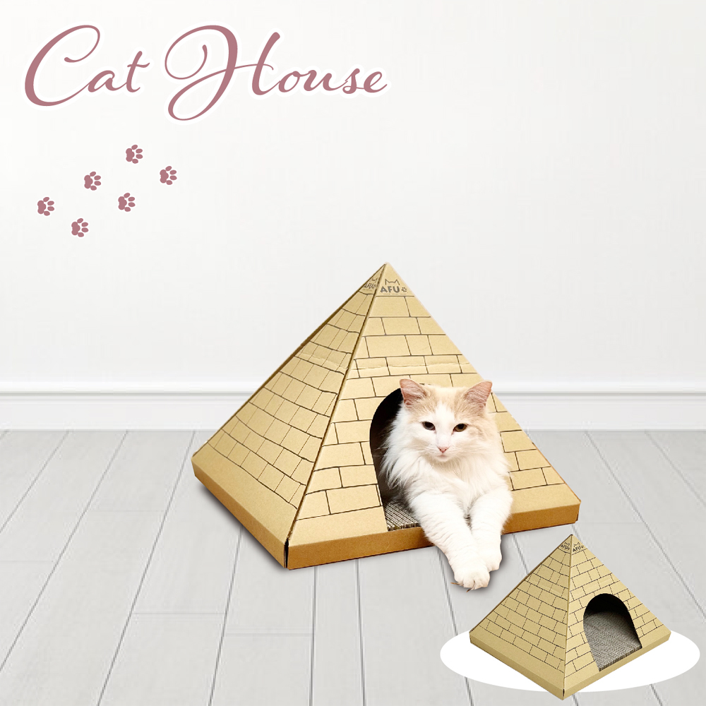 爪とぎ付きキャットハウス！