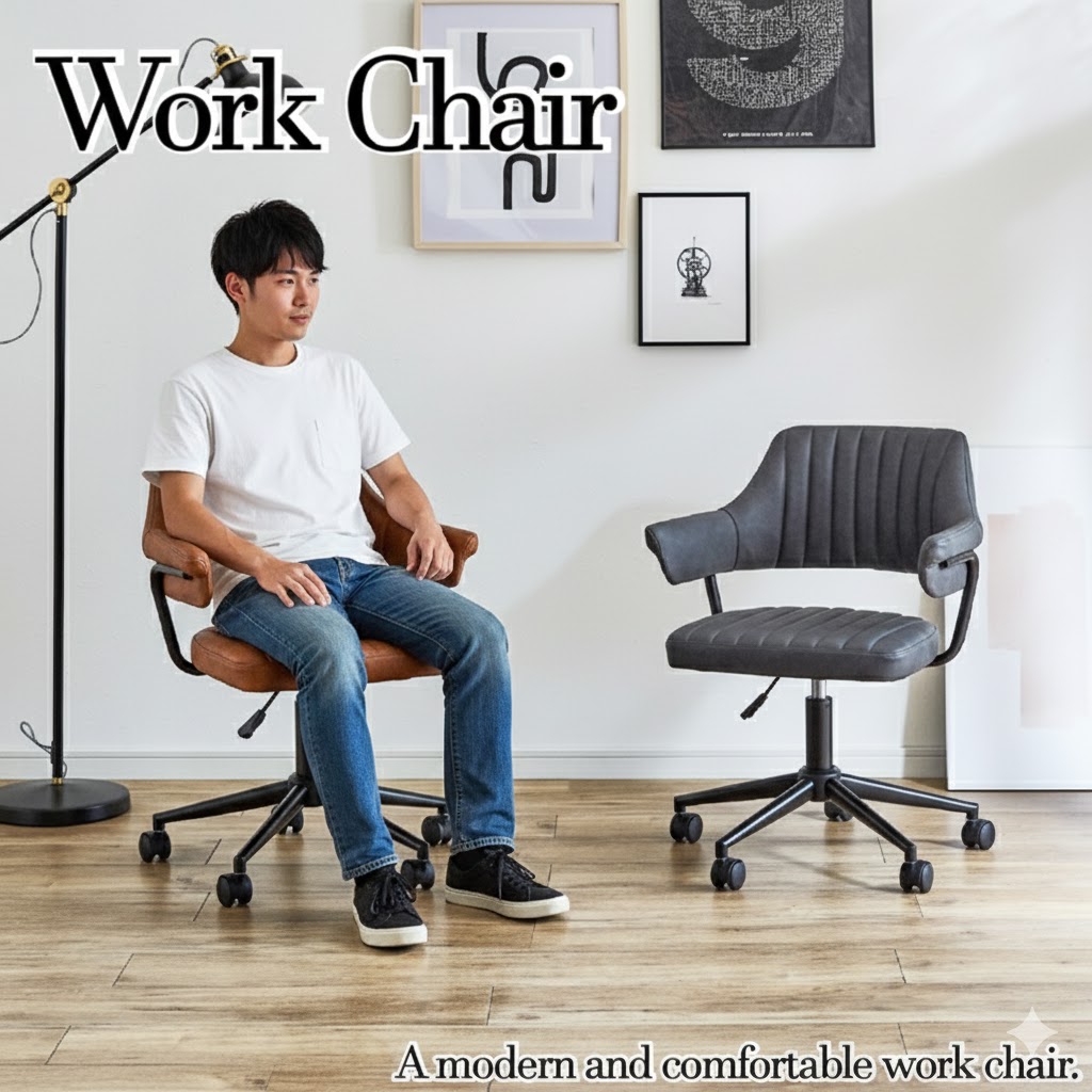 肘付でレトロなオフィスチェアー！